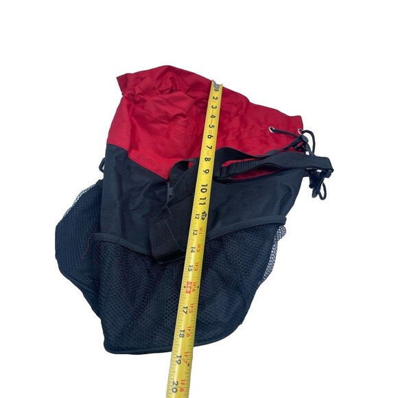 Disney Cruise Line Castaway Club Canvas Red Black Beach Tote Bag Draw String - Picture 5 of 16